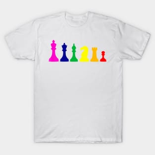 Rainbow Chess Pieces T-Shirt